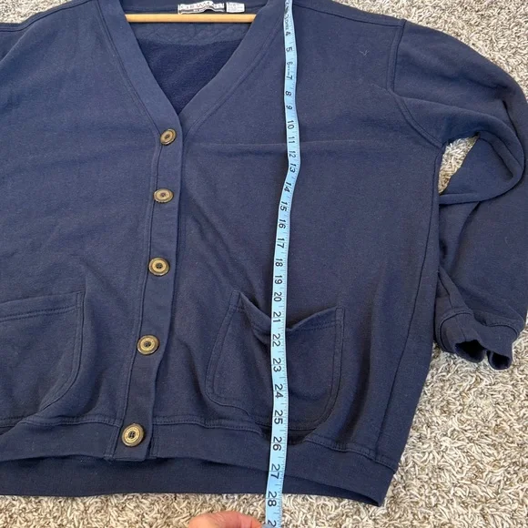 Vintage Classic Navy Blue Cardigan Sweater Size XLarge - Picture 9 of 9